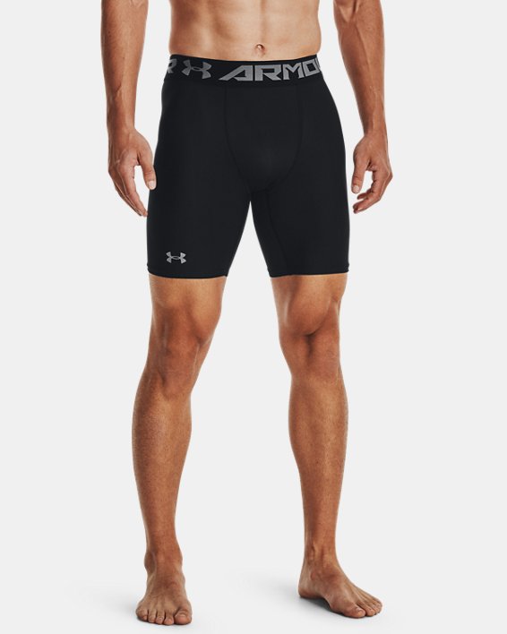 Men's HeatGear® Armour Mid Compression Shorts, Black, pdpMainDesktop image number 1